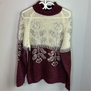 Vintage 90s Lady Foot Locker Knit Long Sleeve Mockneck Sweater Womens Size L